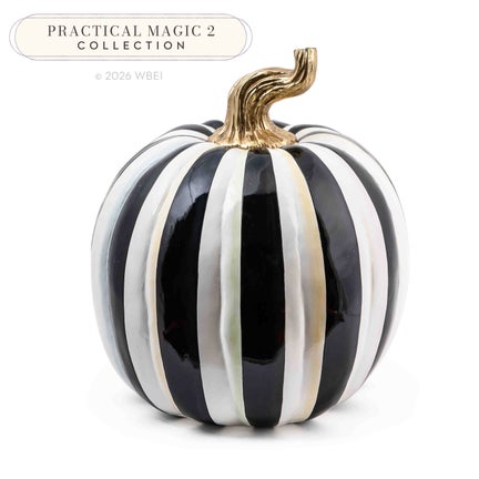 Courtly Stripe Glossy Large Pumpkin