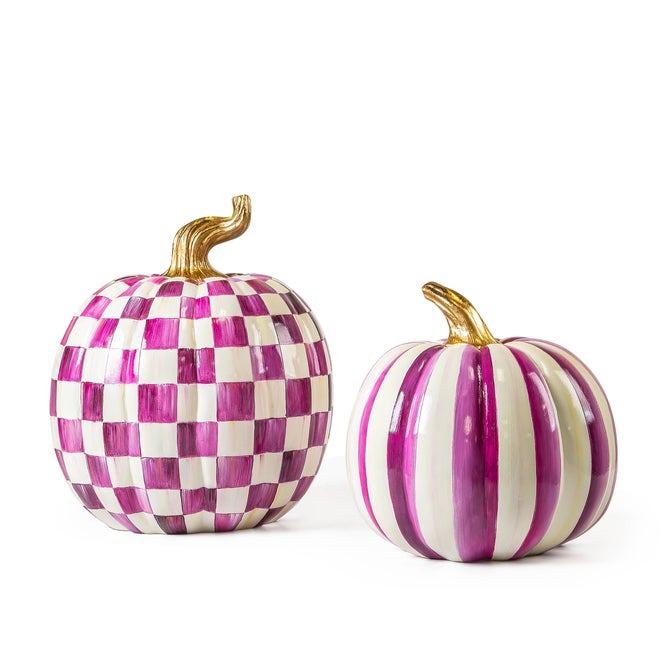 Plum Check Large Pumpkin image number 2