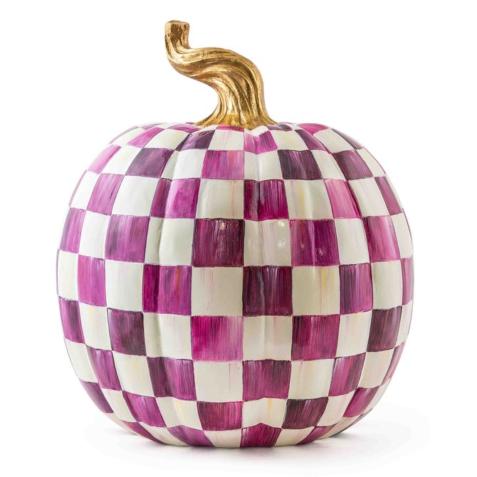Plum Check Large Pumpkin image number 0