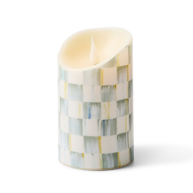 Sterling Check Flicker 5" Pillar Candle image number 0