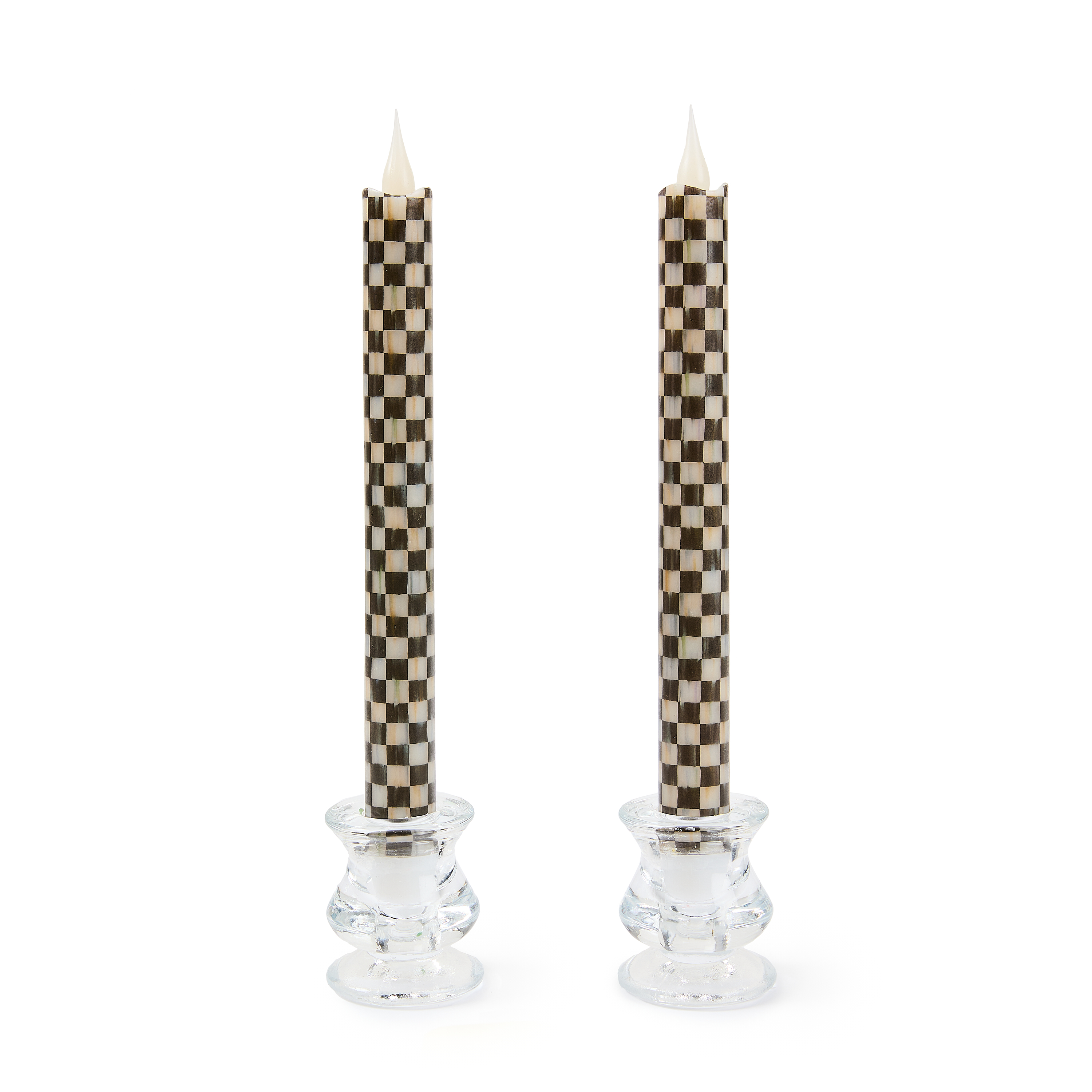 MacKenzie Childs Courtly Check Flameless Dinner Candles - Thumbnail 2
