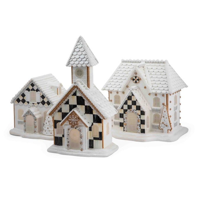 Gingerbread Illuminated Houses, Set of 3 image number 1