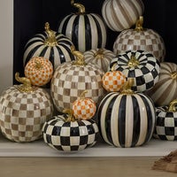 Orange Check Mini Pumpkin