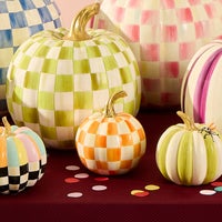 Orange Check Mini Pumpkin