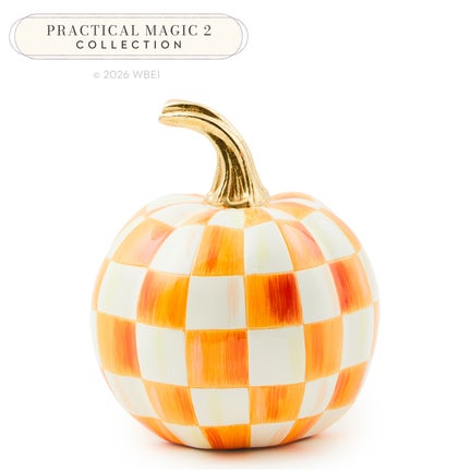 Orange Check Mini Pumpkin