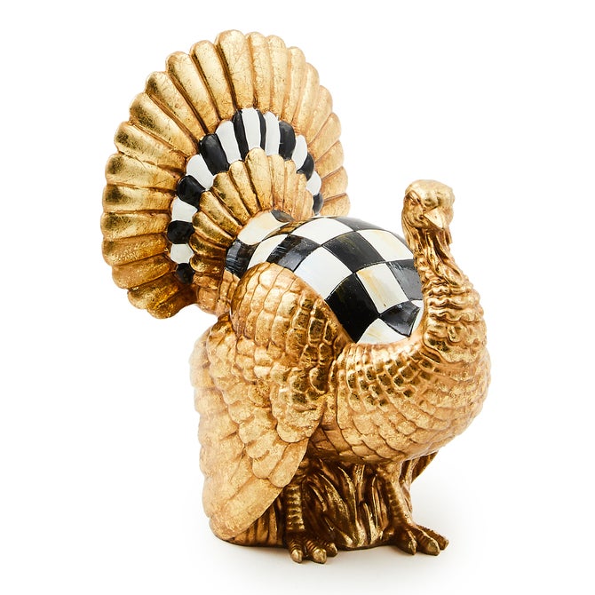 Courtly Check Mini Gold Turkey Figurine image number 0