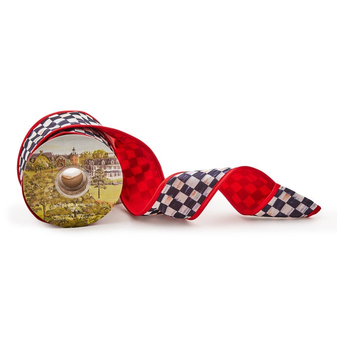 Courtly Check Red Back 2.5" Ribbon image number 0