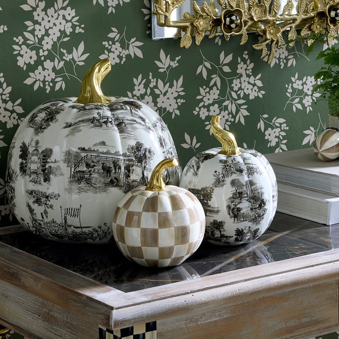 Black Toile Small Pumpkin image number 1