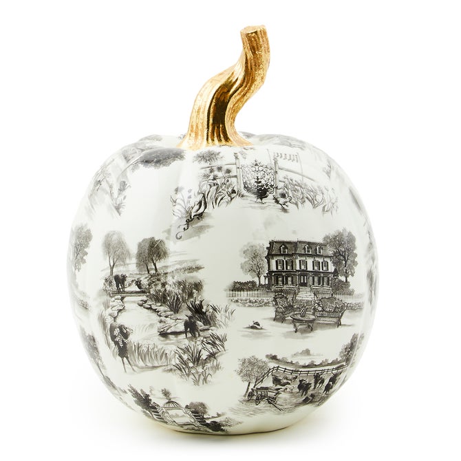 Black Toile Small Pumpkin image number 0