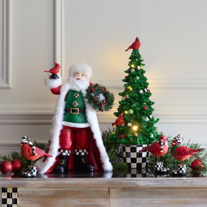 Cozy Christmas Santa with Cardinal image number 1