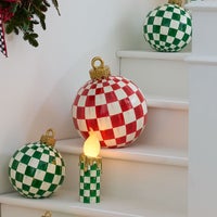 Red Check Large Tabletop Ornament