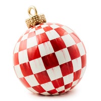 Red Check Large Tabletop Ornament