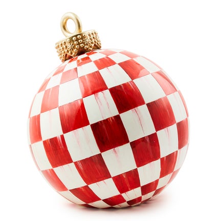 Red Check Large Tabletop Ornament
