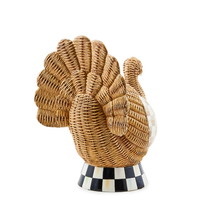 Autumnology Check Basket Weave Turkey Figurine image number 2