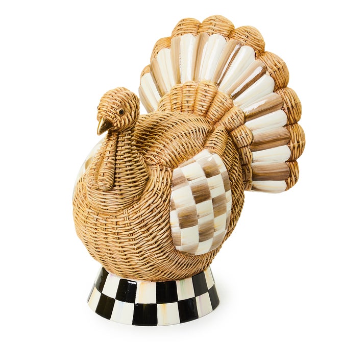 Autumnology Check Basket Weave Turkey Figurine image number 0