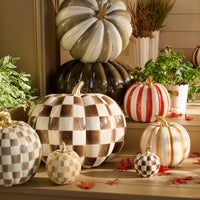 Mocha Check Medium Pumpkin