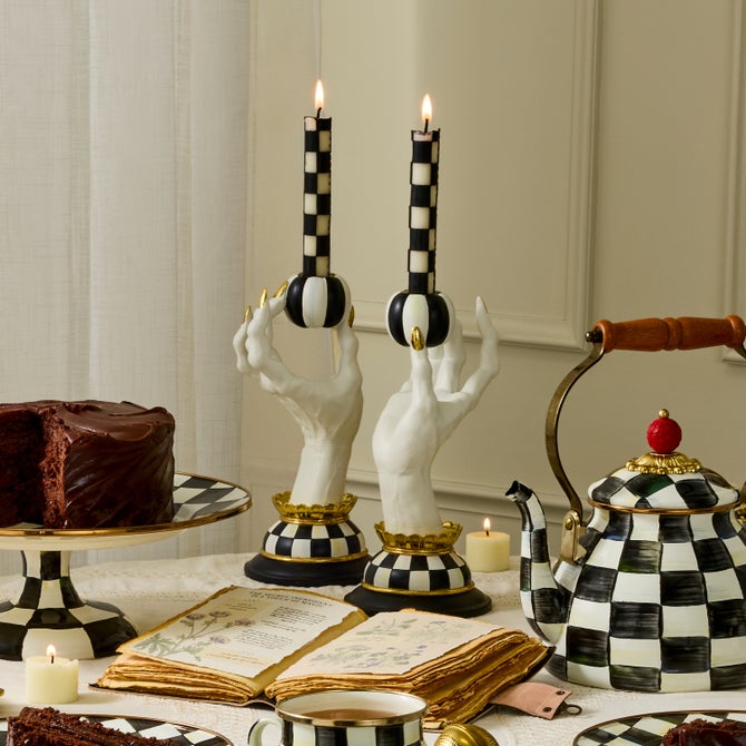 Haunted House Spooky Hand Candle Holders, Set of 2 image number 4