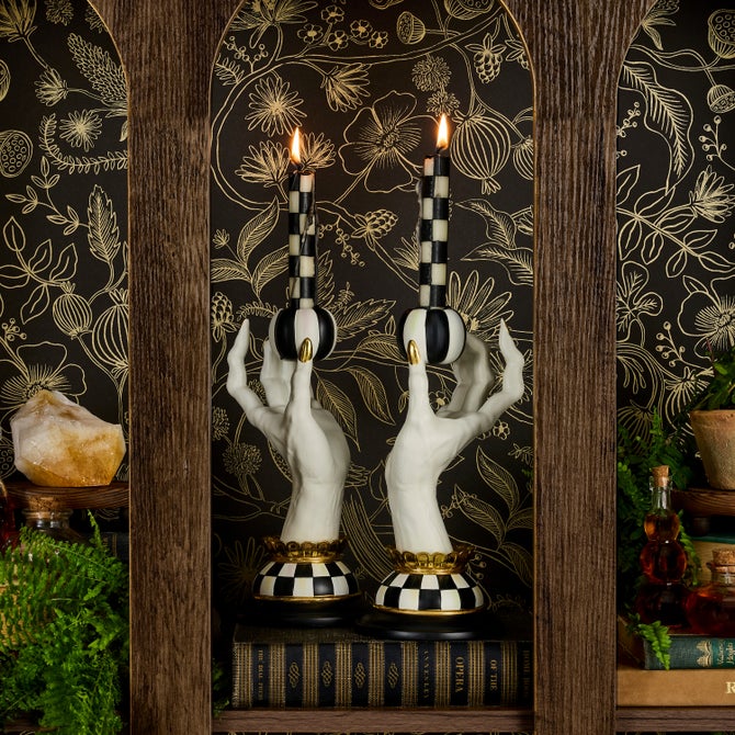 Haunted House Spooky Hand Candle Holders, Set of 2 image number 5