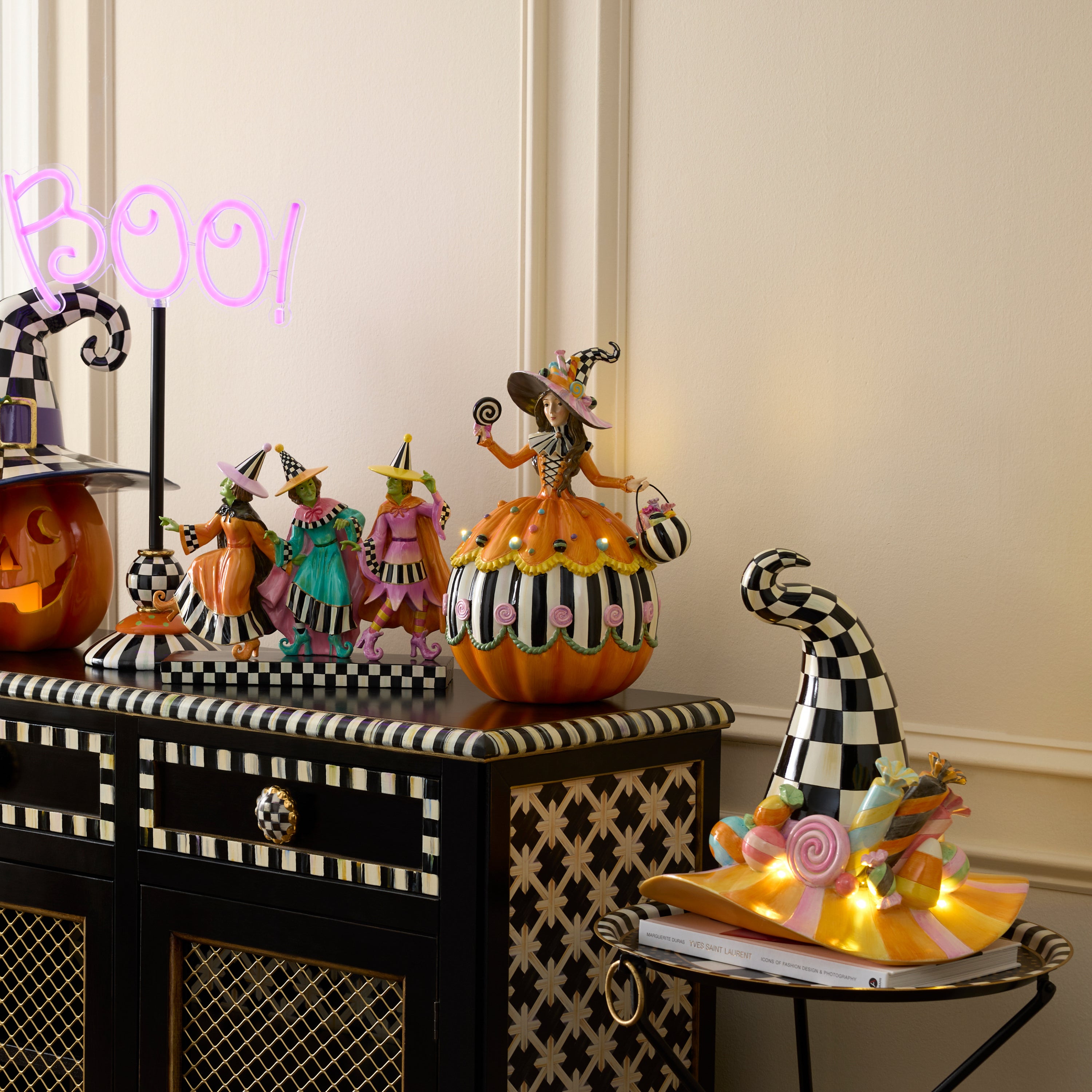 MacKenzie-Childs | Trick or Treat Illuminated Witch Figurine