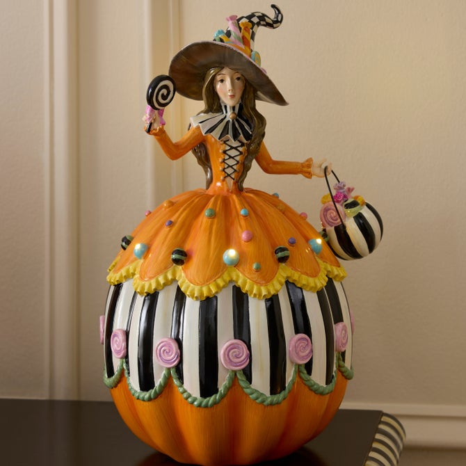 Trick or Treat Illuminated Witch Figurine image number 2