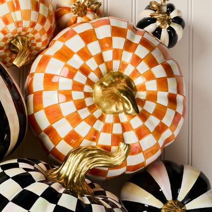 Orange Check Medium Pumpkin