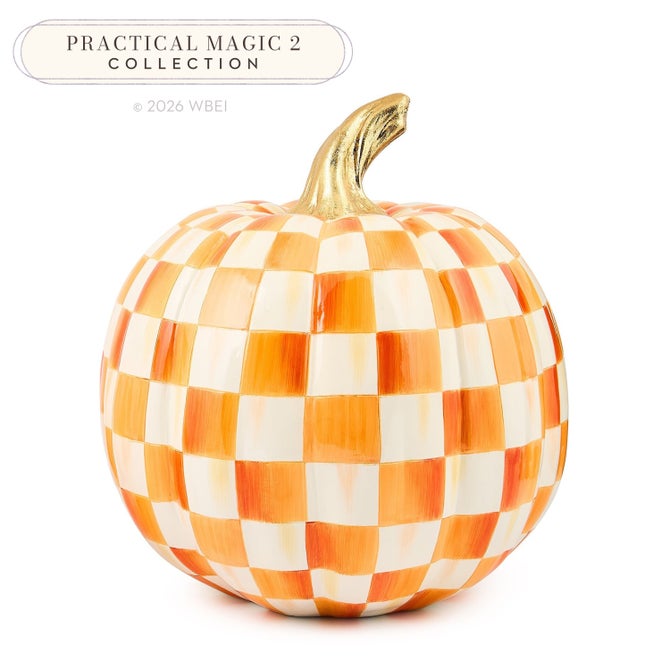 Orange Check Medium Pumpkin image number 0