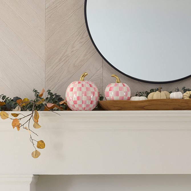 Bubblegum Pink Check Small Pumpkin image number 3