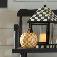 Orange Check Small Pumpkin