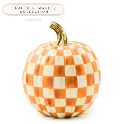 Orange Check Small Pumpkin