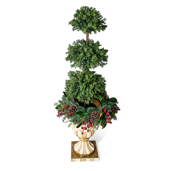 Boxwood Triple Ball Topiary Urn Filler image number 1