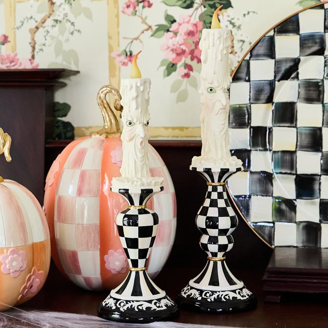 Haunted House Spooky Illuminated Candles, Set of 2 image number 5
