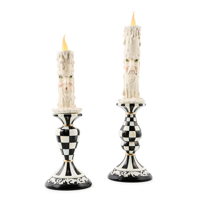 Haunted House Spooky Illuminated Candles, Set of 2 image number 0