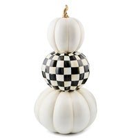 Courtly Check Stacked Illuminated Pumpkins