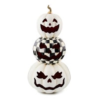 Courtly Check Stacked Illuminated Pumpkins