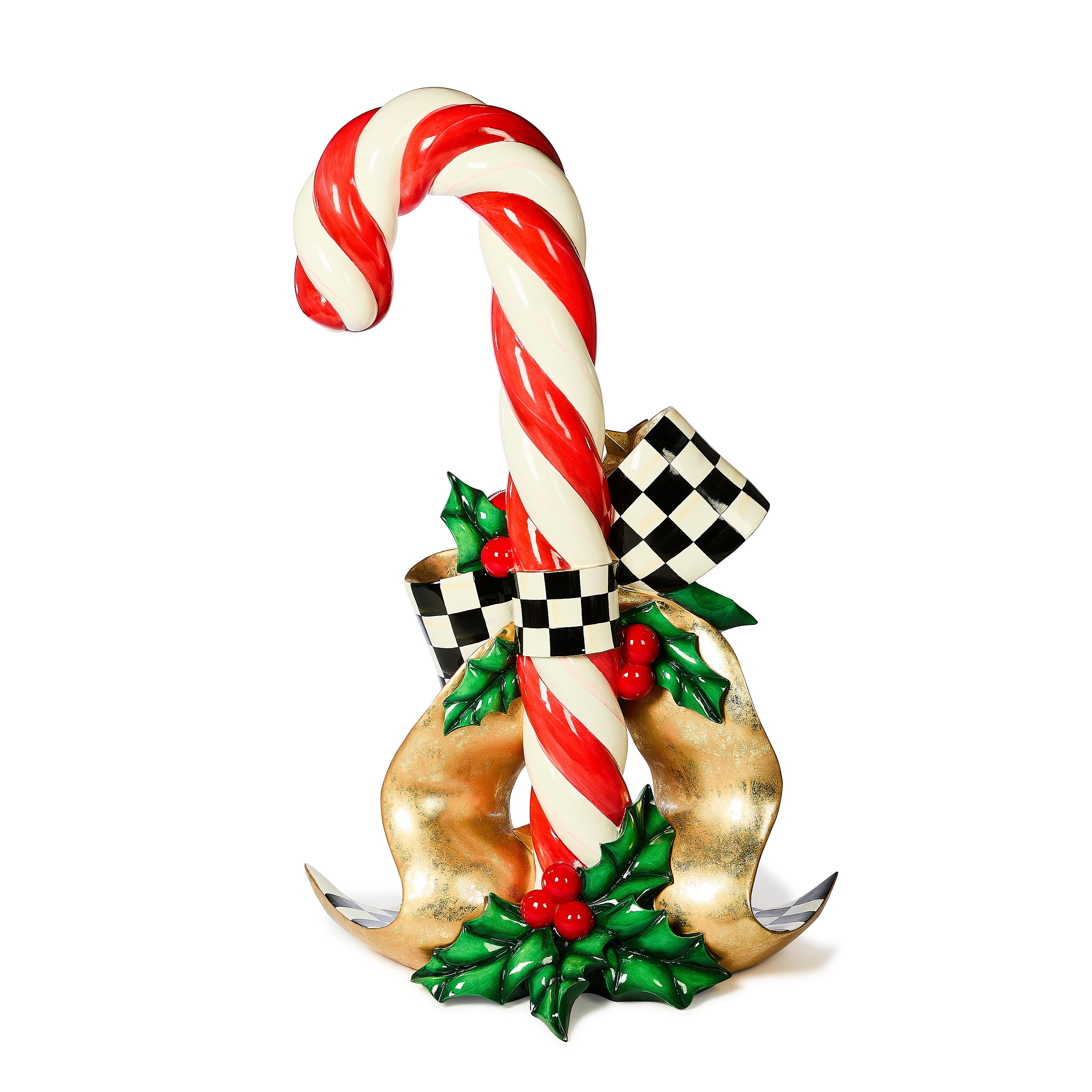 MacKenzie-Childs | Check It Out Right Trophy Candy Cane