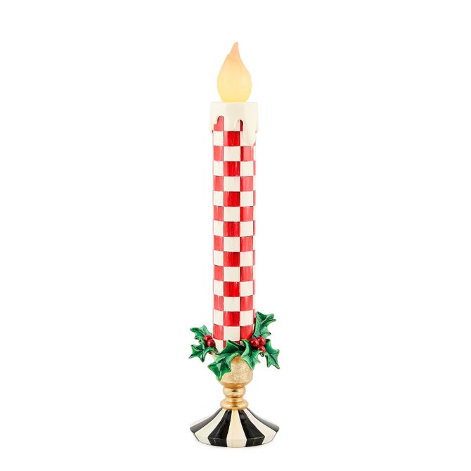 Check It Out Red Illuminated Retro Candle image number 0