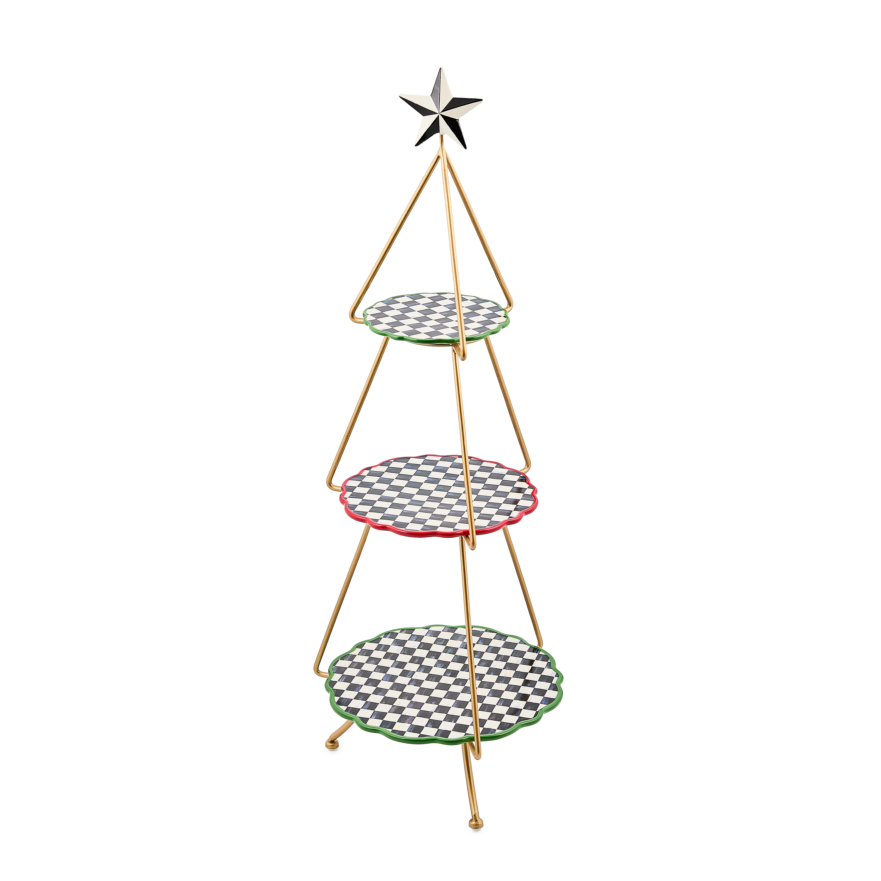 MacKenzie-Childs Check It Out Tree Plate Stand - Thumbnail 2