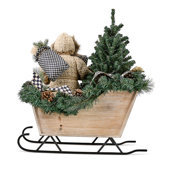 Farmhouse Illuminated Santa in Sleigh image number 1