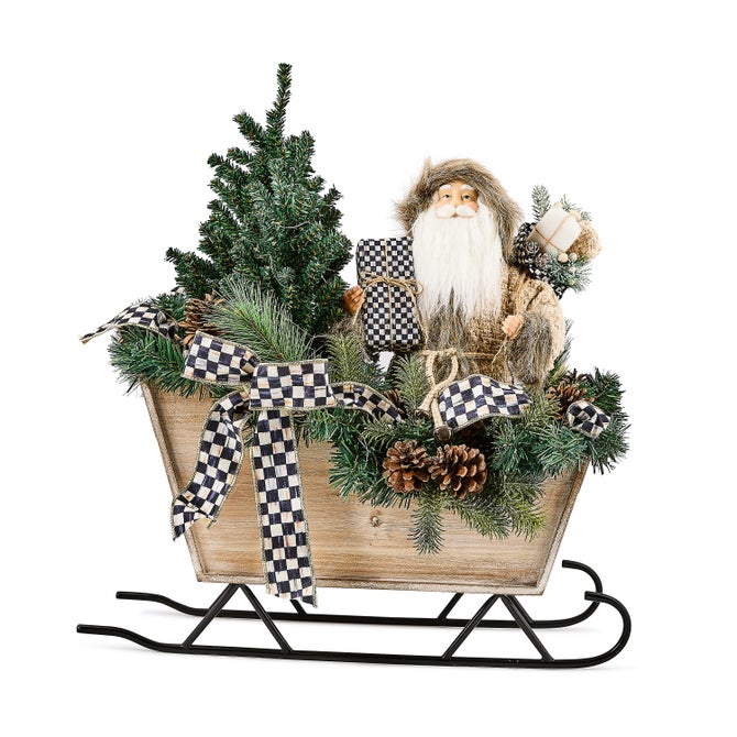 Farmhouse Illuminated Santa in Sleigh image number 0