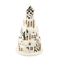 Gingerbread Round Illuminated Village