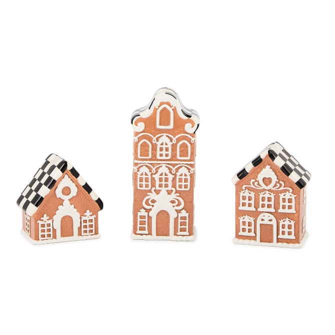 Gingerbread Village Candle Holders, Set of 3 image number 0