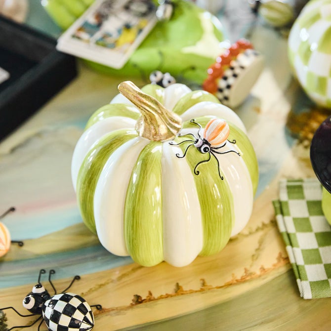 Fergal's Friend Spider on Small Moss Stripe Pumpkin image number 3