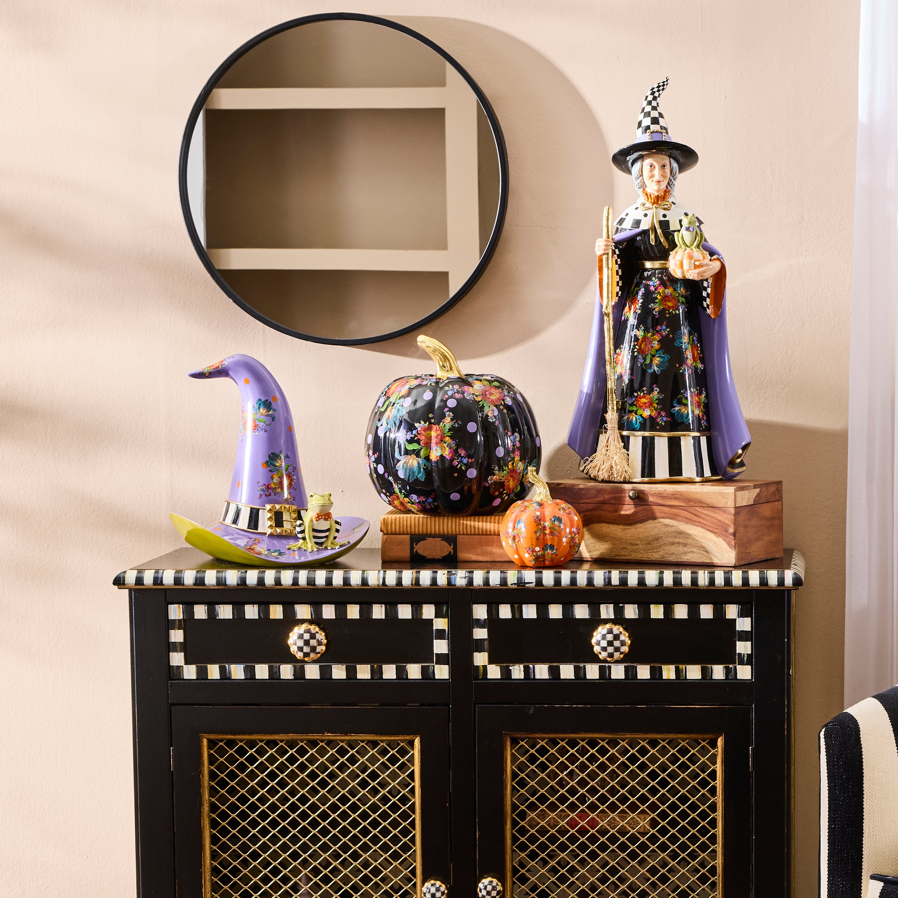 小物 SUKE x BLACKMEANS GAKKIN MacKenzie-Childs | Black Flower Market Medium Pumpkin