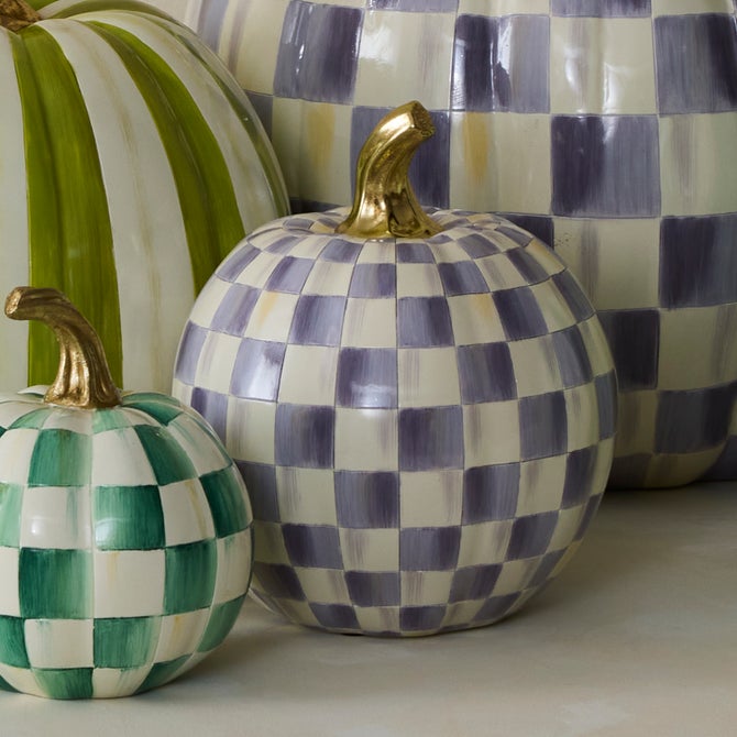 Violet Check Small Pumpkin image number 1