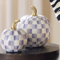 Violet Check Small Pumpkin