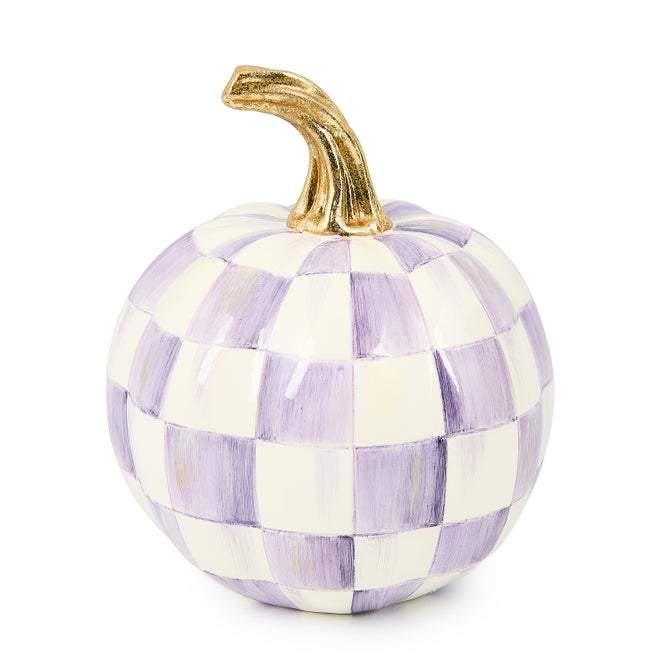 Violet Check Mini Pumpkin image number 0