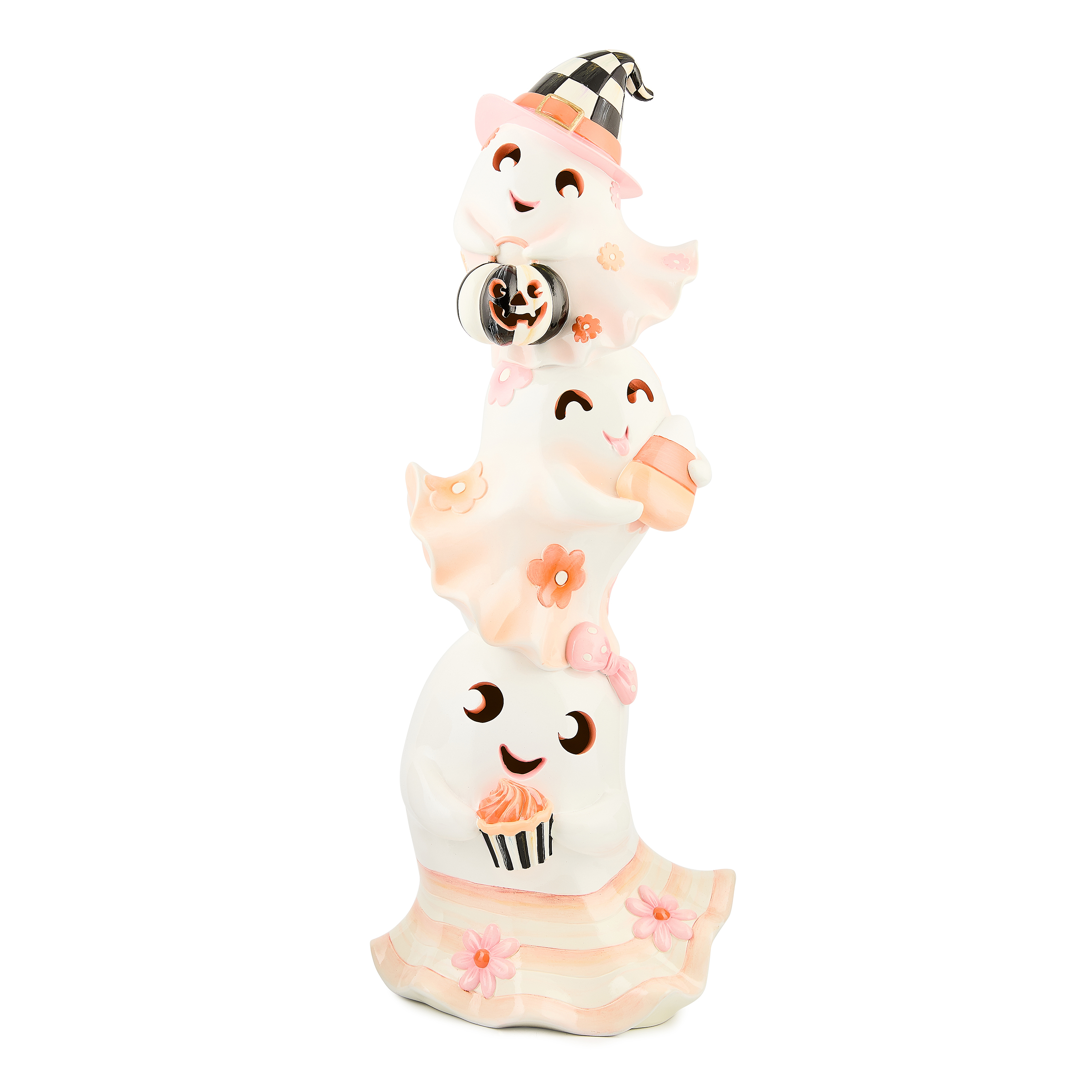 MacKenzie-Childs Hocus Pocus Stacked Ghosts Figure - Thumbnail 2