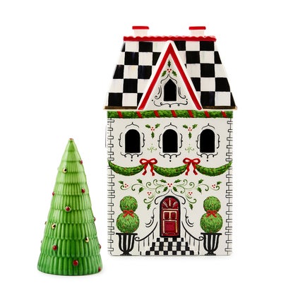 Holly Village Illuminated Ceramic House