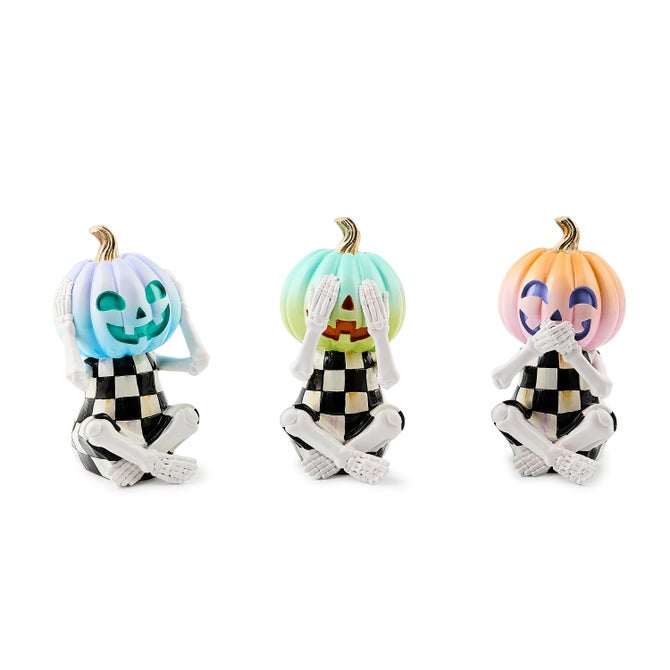 Trick or Treat Pumpkin Skeletons, Set of 3 image number 0