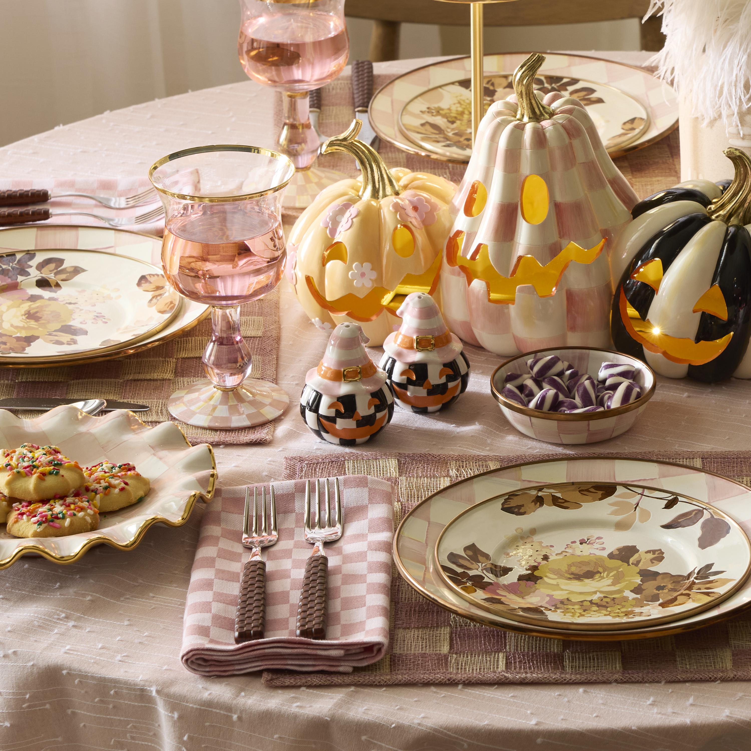 MacKenzie-Childs | Trick or Treat Happy Jack Salt & Pepper Set